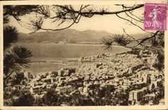 VINTAGE POSTCARD Cannes View Taken of Supercannes