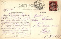 VINTAGE POSTCARD Cannes the Port and the Casino Boat