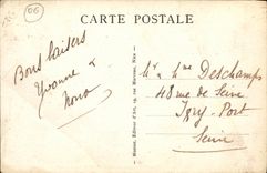 De la VENDIMIA de la POSTAL de Cannes margarita Sainte Fort y el puerto