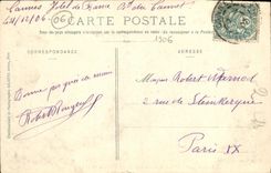 VINTAGE POSTCARD Cannes Boulevard of the Small cross and Casino