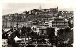 VINTAGE POSTCARD Cannes the Municipal Casino and Suquet