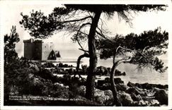 VINTAGE POSTCARD Cannes Ruins of the Old Portifie Castle of L Abbey of Lerins