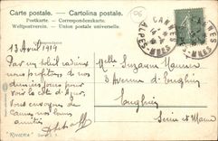 VINTAGE POSTCARD Cannes Island St Honorat Castle and L Abbey