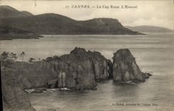 VINTAGE POSTCARD Cannes the Russet red Cape L Esterel