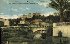 VINTAGE POSTCARD Cannes L Continental Hotel and the Bridge of Riou