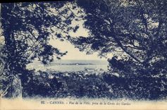 VINTAGE POSTCARD Cannes Seen of the City taken of the Cross of the Guards