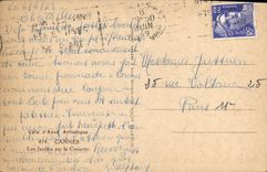 VINTAGE POSTCARD Cannes the Gardens sweats the Small cross