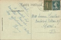 VINTAGE POSTCARD Cannes Merimee Public garden and casino