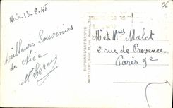 MODERN CARD Nice the Quay of the United States the Castle and the Boron Mount