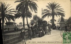 CPA Nice Jardin Public et Monument du Centenaire Enfants