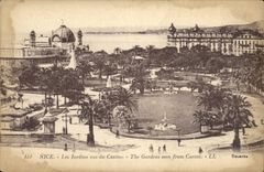 CPA Nice Les Jardins Vue du Casino