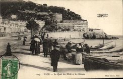 CPA Nice Le Quai du Midi et le Chateau Bateau