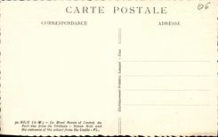 POSTAL de la VENDIMIA Niza el montaje del boro y el L incorporados del puerto vista del castillo