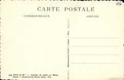 VINTAGE POSTCARD Nice Sunset with the Boron Mount