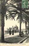 VINTAGE POSTCARD Nice the Pier Walk and Palm trees