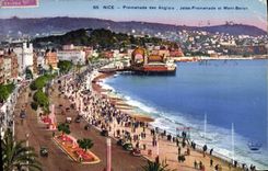 VINTAGE POSTCARD Nice Walk of the English Thrown Walk and Boron Mount