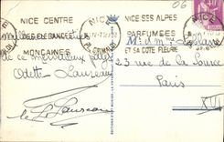 VINTAGE POSTCARD Nice Walk of the English Thrown Walk and Boron Mount