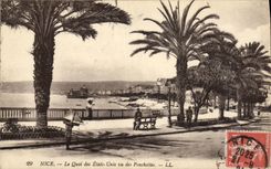 VINTAGE POSTCARD Nice the Quay of the United States Seen of Ponchettes