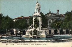 CPA Nice Statue de Garibaldi 