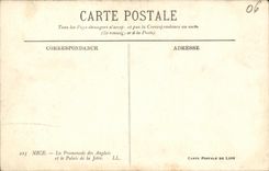 CPA Nice La Promenade des Anglais et le Palais de La Jetee Bateaux