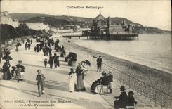 VINTAGE POSTCARD Nice Walk of the English and Jetec Walk