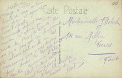 Panorama de la POSTAL de la VENDIMIA Niza del embarcadero a traves de los pinos