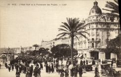 VINTAGE POSTCARD Nice L Hotel ruhl and the Walk of the English