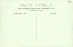 POSTAL de la VENDIMIA Niza el montaje del boro y el castillo