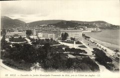 POSTAL de la VENDIMIA Niza junto de la caminata de Municipalet del jardin del L del sur hotel del ingles