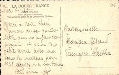 Opinion de la POSTAL de la VENDIMIA Niza tomada de la cascada del castillo