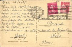 CPA Nice Entree Du Port Mont Boron