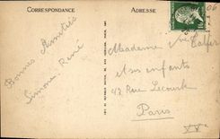 Jardin de la opinion de la POSTAL de la VENDIMIA Niza de rey Albert 1r y del Quay de los Estados Unidos