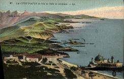 POSTAL de la VENDIMIA Niza en Italia en el aeroplano