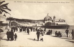 VINTAGE POSTCARD Nice Walk of the English Thrown Walk and Rhul Hotel