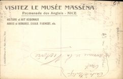 VINTAGE POSTCARD Visit the Museum Massena Nice