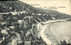 POSTAL Niza Villefranche Malaribla de la VENDIMIA y el pequeno túnel