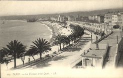 VINTAGE POSTCARD Nice the Terrace and Quays