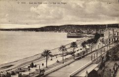 VINTAGE POSTCARD Nice Quay Plain Stalls the Bay of the Angels