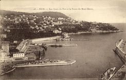 POSTAL Niza Quay de la VENDIMIA del puerto y el punto de mi boro