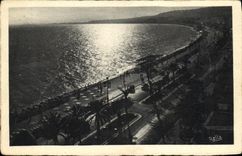 CPA Nice couchant sur la promenade des Anglais et la baie des Anges