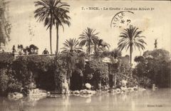 CPA Nice La Grotte Jardins Albert 1er