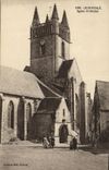 VINTAGE POSTCARD Quimperle Church St Michel Children