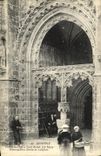 VINTAGE POSTCARD Quimperle Gate of L Church Saint Michel Details of sculpture Begging
