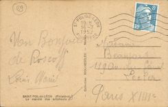 Politico santo de la POSTAL de la VENDIMIA  Mercado de Leon de alcachofas