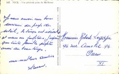 Opinion de la POSTAL de la VENDIMIA Niza tomada del boro de la TA