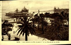CPA Nice Vue de Jardin Du Roi Albert 1er Et Le Palais De La Jetee