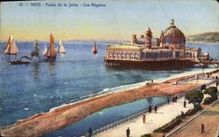 VINTAGE POSTCARD Nice Palate of the Pier Regattas