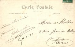 Opinion de la POSTAL de la VENDIMIA Niza a traves de los pinos del castillo