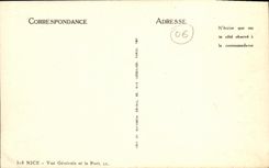 CPA Nice Vue Generale et le Port