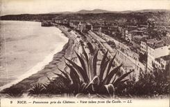 POSTAL Niza Panorma de la VENDIMIA tomado del castillo